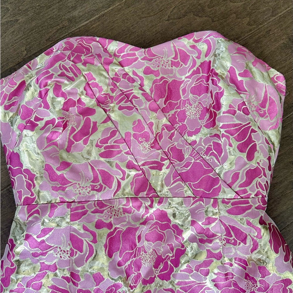 Stunning Lilly Metallic Silk Dress - Picture 2 of 8